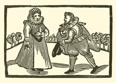 Illustration til The Roxburghe Ballads (træsnit) af (after) English School