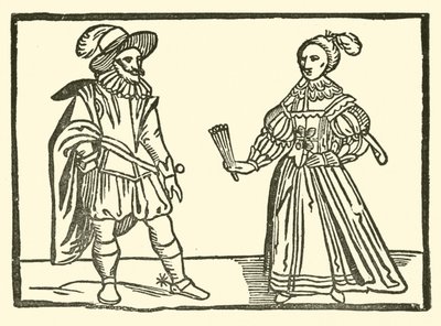 Illustration til The Roxburghe Ballads (træsnit) af (after) English School