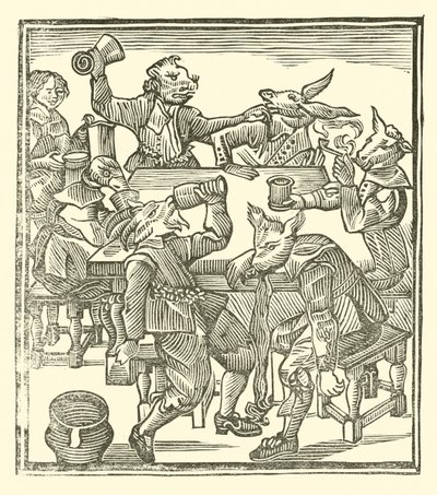 Illustration til The Roxburghe Ballads (træsnit) af (after) English School