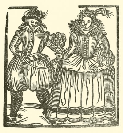 Illustration til The Roxburghe Ballads (træsnit) af (after) English School