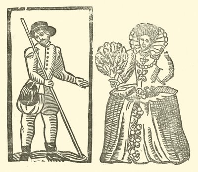 Illustration til The Roxburghe Ballads (træsnit) af (after) English School