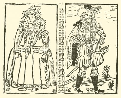 Illustration til The Roxburghe Ballads (træsnit) af (after) English School
