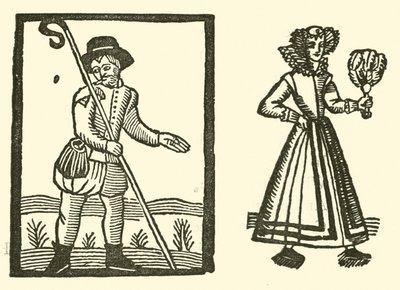 Illustration til The Roxburghe Ballads (træsnit) af (after) English School