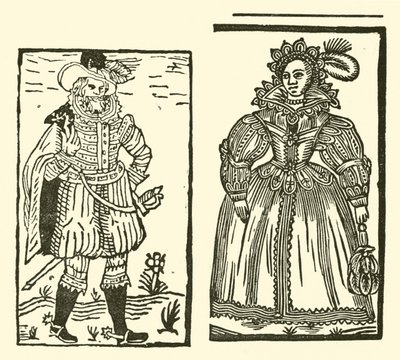 Illustration til The Roxburghe Ballads (træsnit) af (after) English School
