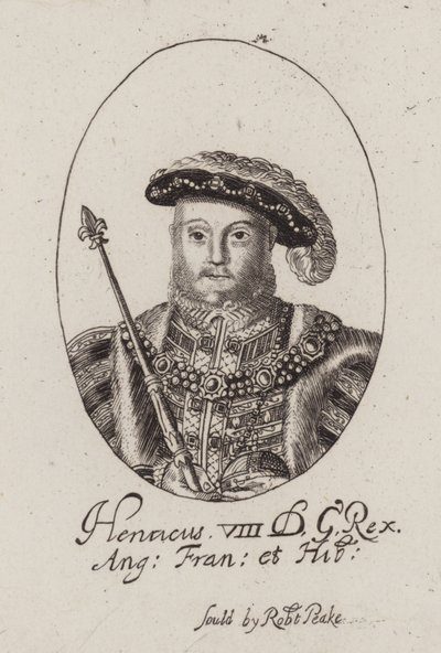 Kong Henrik VIII (gravering) af (after) English School
