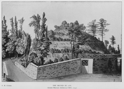Marlborough, The Mound i 1788 (litho) af (after) English School