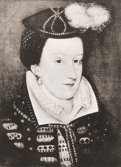 Mary, Queen of Scots (litho) af (after) English School