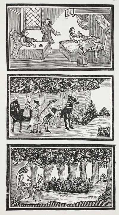 The History of The Two Children in the Wood, illustration fra 