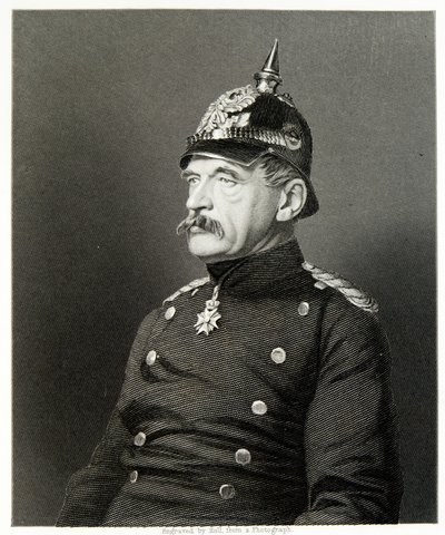Albrecht von Roon (gravering) af (after) English photographer