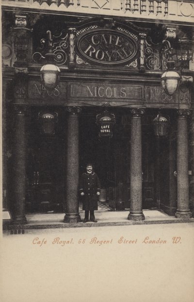 Cafe Royal, 68, Regent Street, London, West (s/h-billede) af (after) English photographer