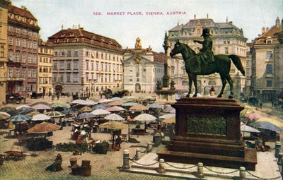 Market Place, Wien, Østrig (farvefoto) af (after) English photographer