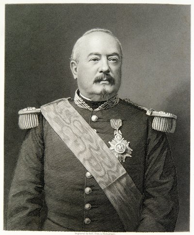 Marshal Bazaine (gravering) af (after) English photographer