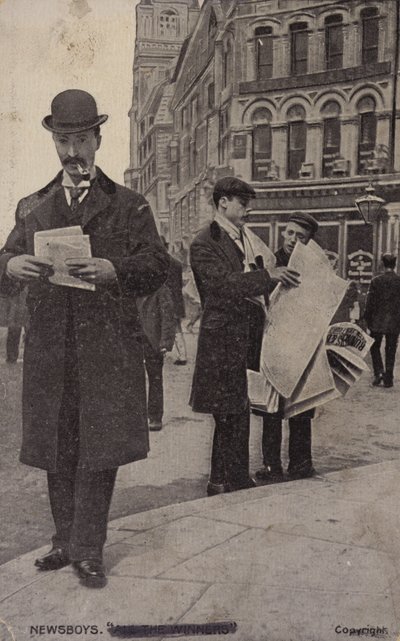 Newsboys (s/h-billede) af (after) English photographer