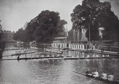 Themsen ved Oxford, The Eights efter et løb (s/h-foto) af (after) English photographer