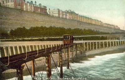 Volks Electric Railway, Brighton (farvefoto) af (after) English photographer