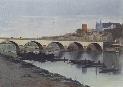Angers, La Maine (farvet foto) af (after) French Photographer