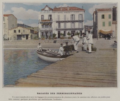 Bagage af tilladelser (farvet foto) af (after) French Photographer