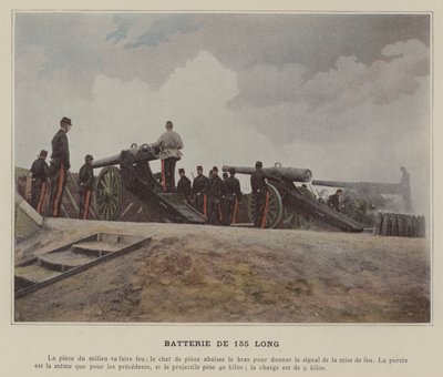 Batterie de 155 Long (farvet foto) af (after) French Photographer
