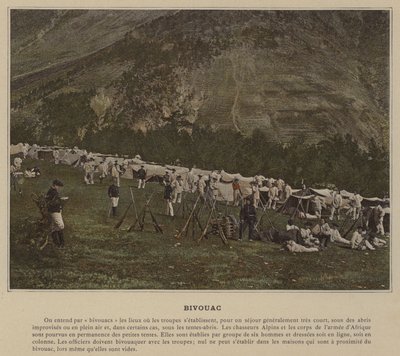 Bivuak (farvet foto) af (after) French Photographer