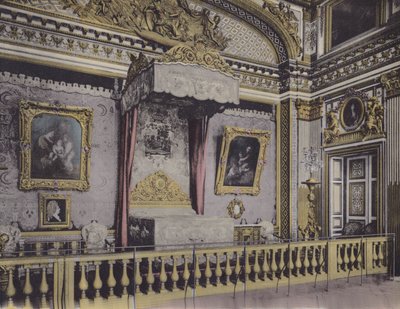 Chambre de Louis XIV, Louis XIV soveværelse (farvet foto) af (after) French Photographer