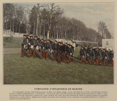 Marching Infantry Company (farvet foto) af (after) French Photographer