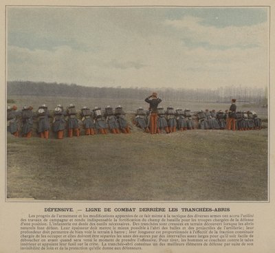 Defensiv, kamplinje bag lyskyttegrave (farvet foto) af (after) French Photographer