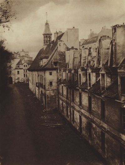 Interiøret af Hospice des Menages i 1868 (s/h foto) af (after) French Photographer
