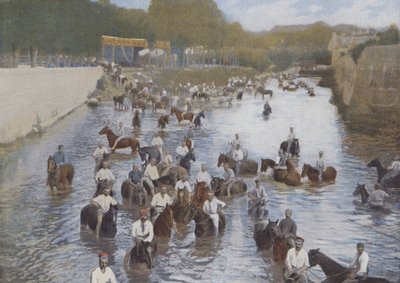 Badning (farvet foto) af (after) French Photographer