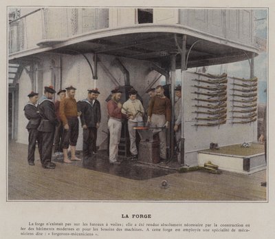 La Forge (farvet foto) af (after) French Photographer