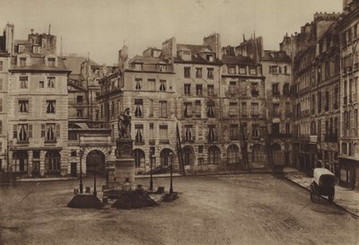 Place Dauphine, delvis revet ned i 1875 (s/h-foto) af (after) French Photographer