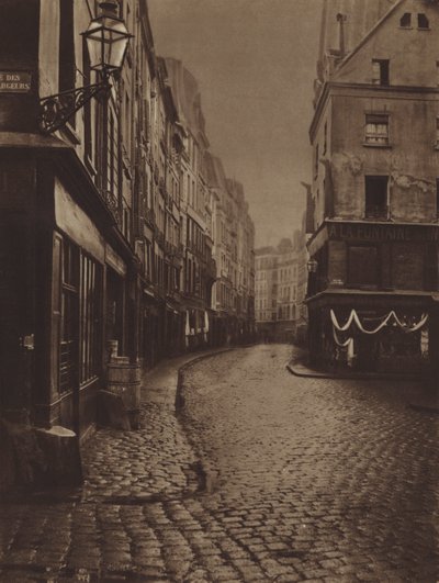 Rue Saint-Honore, taget fra krydset mellem Rue de la Lingerie og Rue des Dechargeurs (s/h foto) af (after) French Photographer