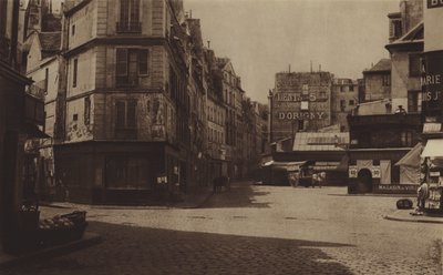 Carrefour Gozlin, i øjeblikket boulevard Saint-Germain, var stedet for Abbaye-fængslet (s/h-foto) af (after) French Photographer