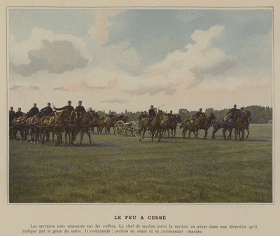 Das Feuer hat aufgehört (koloriertes Foto) von (after) French Photographer