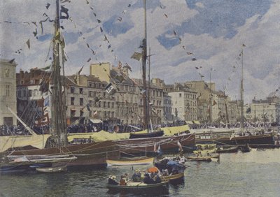 Le Havre, Bassiner på ferie (farvet foto) af (after) French Photographer