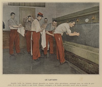 Le Lavabo (farvet foto) af (after) French Photographer
