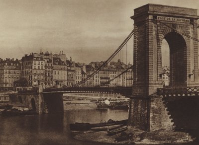 Pont Louis-Philippe, Reformens Bro under revolutionen i 1848 (s/h-foto) af (after) French Photographer