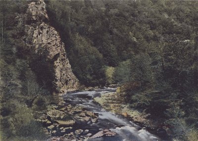 Gorges de la Cere mellem Siran og Lamativie (farvet foto) af (after) French Photographer
