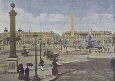 Paris, Place de la Concorde (farvet foto) af (after) French Photographer