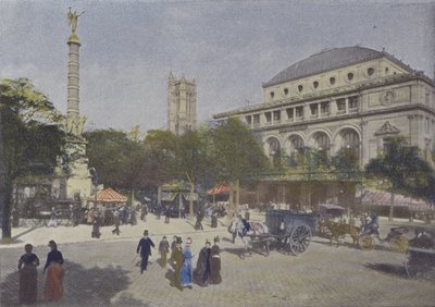 Paris, Place du Chatelet (farvet foto) af (after) French Photographer