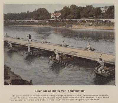 Bridge of Boats by Conversion (farvet foto) af (after) French Photographer