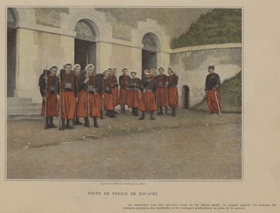Zouaves politistation (farvet foto) af (after) French Photographer