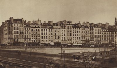 Quai Le Pelletier omkring 1855, nu en del af Quai de Gesvres (s/h-foto) af (after) French Photographer