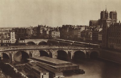 Quays Desaix og Napoleon, i dag Quai de la Corse (s/h foto) af (after) French Photographer