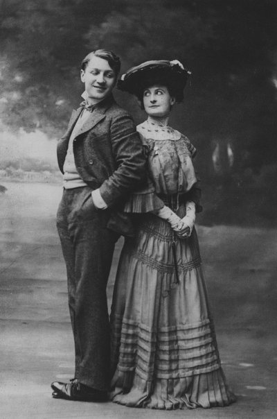 Sacha Guitry og Charlotte Lyses (s/h foto) af (after) French Photographer