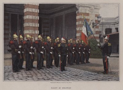 Hilsen til flaget (farvet foto) af (after) French Photographer