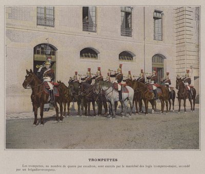Trompetter (farvet foto) af (after) French Photographer