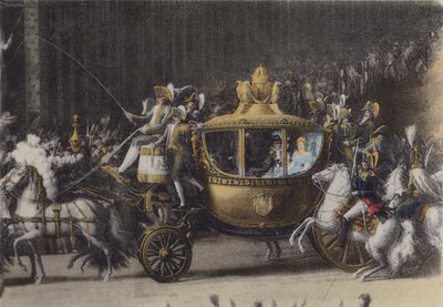 Transport af Napoleon 1, 2. april 1810, Transport af Napoleon 1, 2. april 1810 (farvet foto) af (after) French Photographer