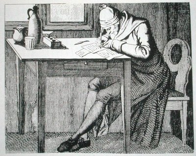 Gaspard Lavater (1741-1801) i sit Study, kopi af en illustration fra hans 