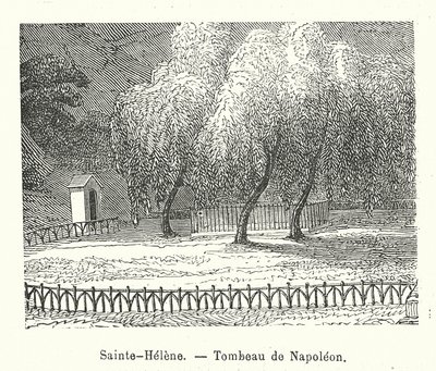 Sainte-Helene, Napoleons grav (kobberstik) af (after) French School