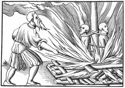 Straf ved ild, efter et træsnit i 